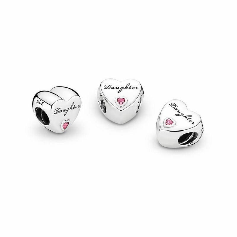 Pandora Daughter's Love Charm - Sterling Silver/Pink/Cubic Zirconia - Canada | GZ6442NZ